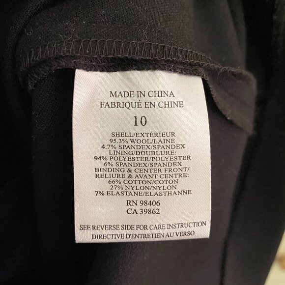 Theory Blue Black Wool Colorblock Sleeveless Career Knee Lenth Nyasha Dress - Picture 4 of 8